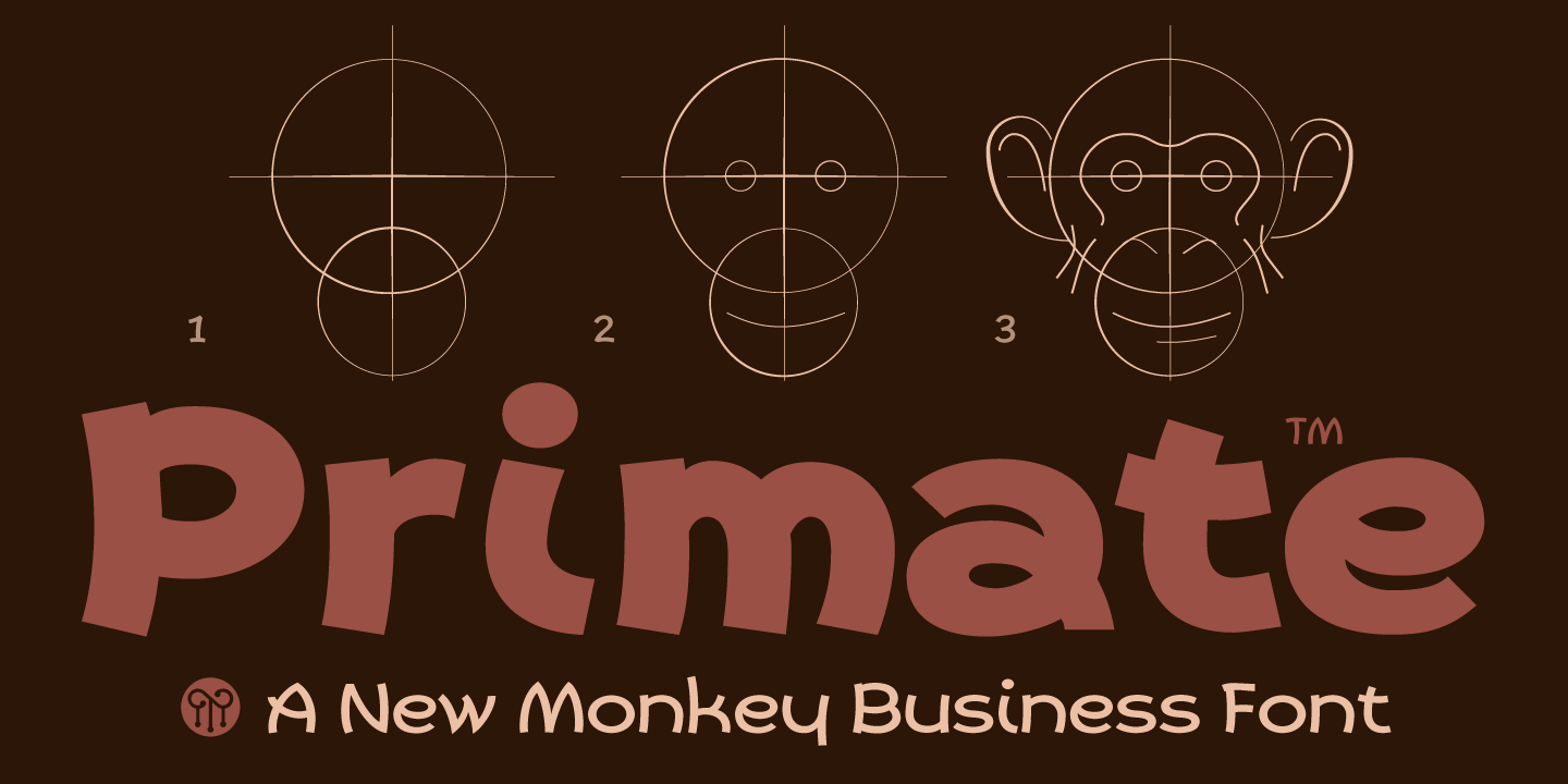Пример шрифта Primate #21